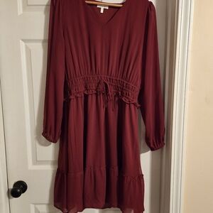 Womens Maurice large dress burgandy